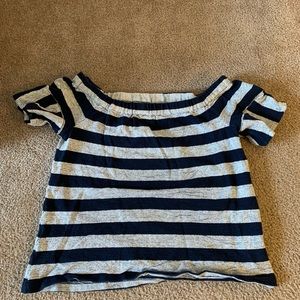 Striped off the shoulder top